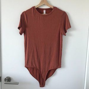 American Apparel burn orange bodysuit